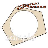 音楽の先生向け絵馬 文字枠無料イラストお試しフリー素材(カット)