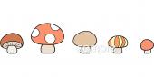 音楽の先生向けキノコ無料イラストお試しフリー素材(カット)