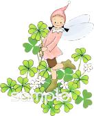 小学校向け妖精 カタバミ無料イラストお試しフリー素材(カット)