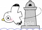 小学校向け灯台無料イラストお試しフリー素材(カット)