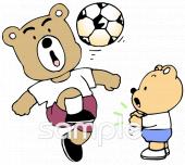 小学校向けサッカー リフティング無料イラストお試しフリー素材(カット)