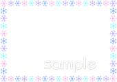 小学校向け雪の結晶 飾り枠無料イラストお試しフリー素材(カット)