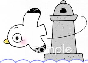 小学校向け灯台無料イラストお試しフリー素材(カット)