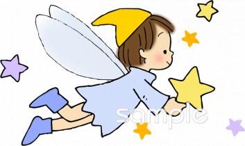小学校向け妖精 キラキラ無料イラストお試しフリー素材(カット)