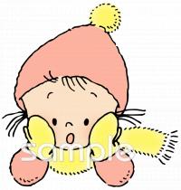 小学校向け冬の子ども無料イラストお試しフリー素材(カット)