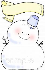 小学校向け雪だるま無料イラストお試しフリー素材(カット)