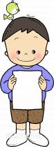 小学校向けお知らせ 男の子無料イラストお試しフリー素材(カット)