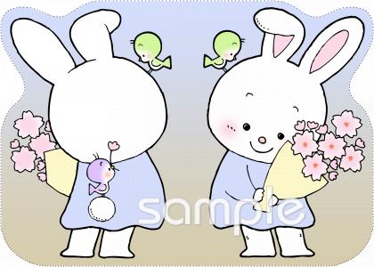 小学校向け二つ折りカード無料イラストお試しフリー素材(カット)