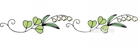 小学校向けスズラン無料イラストお試しフリー素材(カット)