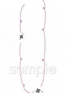 小学校向け枠 手裏剣無料イラストお試しフリー素材(カット)