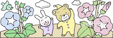 小学校向けラジオ体操 早起き無料イラストお試しフリー素材(カット)