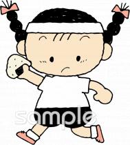 小学校向け運動会 借り物競走無料イラストお試しフリー素材(カット)