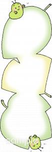 小学校向け葉っぱ 青虫無料イラストお試しフリー素材(カット)