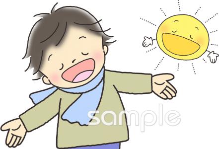 小学校向け冬 屋外無料イラストお試しフリー素材(カット)