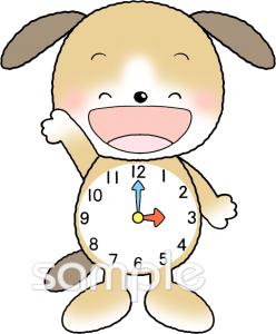 小学校向け時計 三時無料イラストお試しフリー素材(カット)