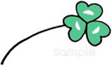 小学校向けクローバー無料イラストお試しフリー素材(カット)