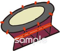 小学校向け太鼓 雛人形 3月の壁面飾り無料イラストお試しフリー素材(カット)