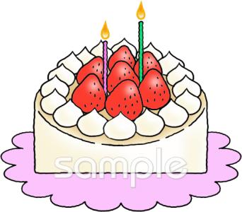 小学校向けケーキ ろうそく無料イラストお試しフリー素材(カット)