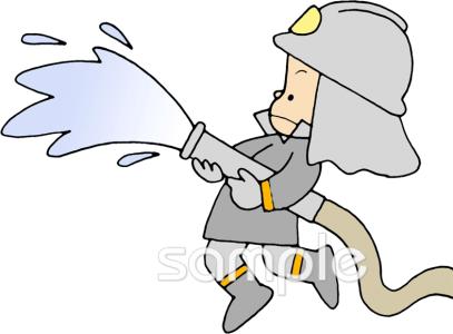 小学校向け消火無料イラストお試しフリー素材(カット)