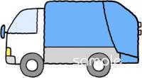 小学校向けごみ収集車無料イラストお試しフリー素材(カット)