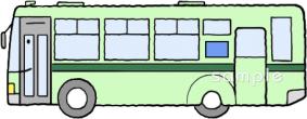 小学校向けバス無料イラストお試しフリー素材(カット)