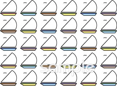 小学校向けがんばりカード ヨット無料イラストお試しフリー素材(カット)