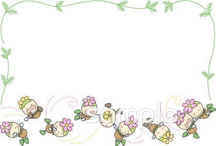 小学校向けコスモス おたより無料イラストお試しフリー素材(カット)