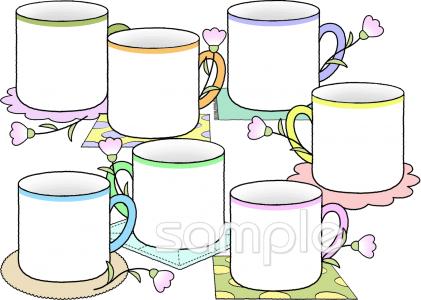 小学校向けがんばり表 マグカップ無料イラストお試しフリー素材(カット)