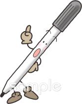 小学校向け筆記用具 ペン無料イラストお試しフリー素材(カット)
