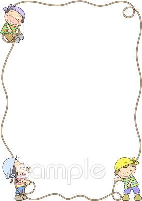 小学校向け子ども アウトドア無料イラストお試しフリー素材(カット)