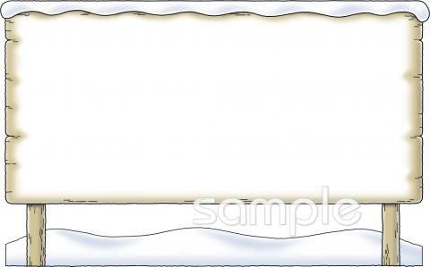 小学校向け雪 掲示板無料イラストお試しフリー素材(カット)