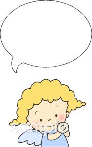 小学校向け天使 お願い無料イラストお試しフリー素材(カット)
