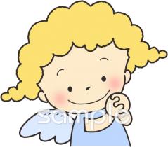 小学校向け天使 お願い無料イラストお試しフリー素材(カット)