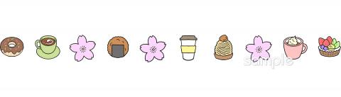 小学校向け飾りライン無料イラストお試しフリー素材(カット)