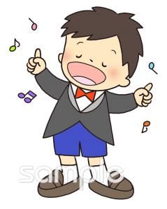 小学校向け指揮する無料イラストお試しフリー素材(カット)