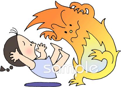 小学校向け危険 火災無料イラストお試しフリー素材(カット)