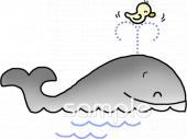 小学校向けクジラ無料イラストお試しフリー素材(カット)