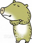 小学校向けイノシシ 猪無料イラストお試しフリー素材(カット)