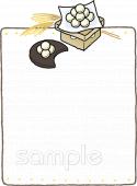 小学校向けお月見 枠無料イラストお試しフリー素材(カット)