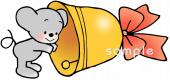 小学校向けクリスマス 鐘無料イラストお試しフリー素材(カット)