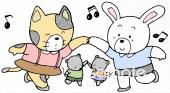 小学校向けフォークダンス無料イラストお試しフリー素材(カット)
