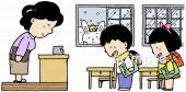 小学校向け帰りの会無料イラストお試しフリー素材(カット)