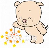 小学校向け線香花火無料イラストお試しフリー素材(カット)