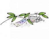 小学校向け笹の葉無料イラストお試しフリー素材(カット)