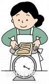 小学校向け料理 はかり無料イラストお試しフリー素材(カット)
