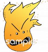小学校向け炎無料イラストお試しフリー素材(カット)