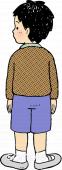 小学校向け男の子 後ろ姿無料イラストお試しフリー素材(カット)