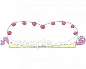 小学校向けお祝い 誕生日 ワク無料イラストお試しフリー素材(カット)