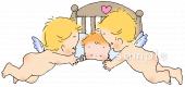 小学校向け天使 赤ん坊 寝顔無料イラストお試しフリー素材(カット)