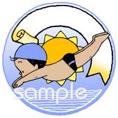 小学校向けメダル 水泳無料イラストお試しフリー素材(カット)